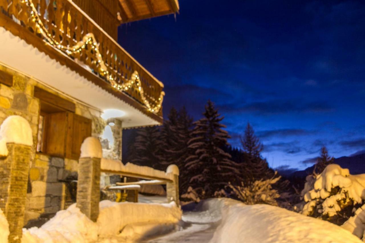 Chalet Miravidi, Montchavin-La Plagne, Jacuzzi & Sauna Bagian luar foto